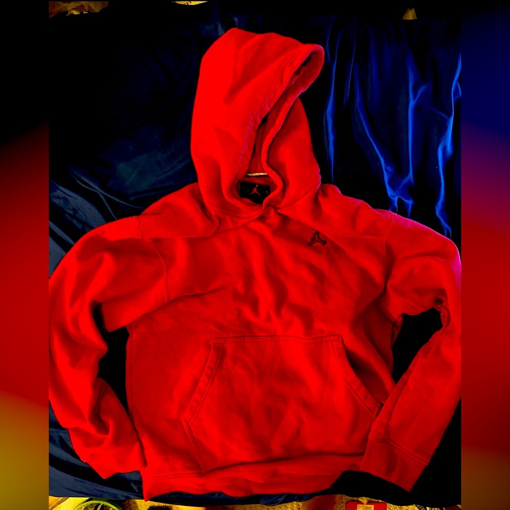 Red jordan hoodie